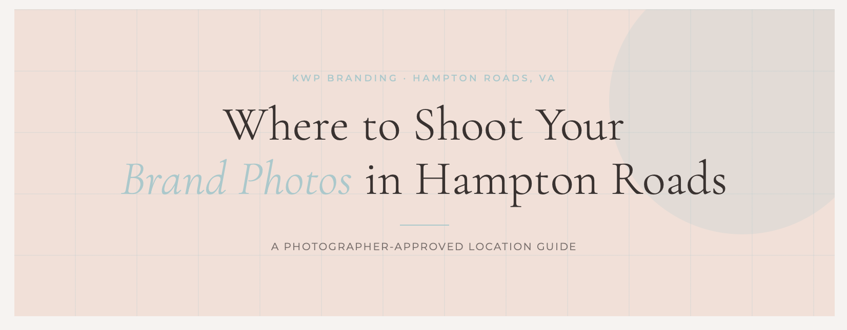 Locations for your branding session | KWP Branding